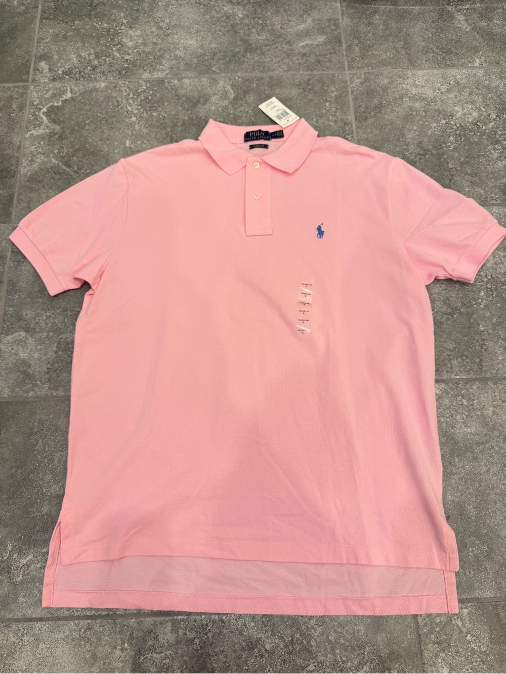 Polo Ralph Lauren pink polo shirt short sleeves pink men’s Large NWT
